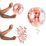 Set 10 Baloane din Latex, Embo, Model Party Bride To Be, 30 cm, 2.8 g, Transparent, cu Confetti, Roz - imagine 4