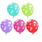 Set 10 Baloane din Latex, Embo, Model Party Buline, 2x Albastru, 2x Verde, 2x Mov, 2x Roz, 2x Rosu, 23 cm, 1.4g - imagine 2