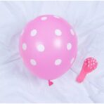 Set 10 Baloane din Latex, Embo, Model Party Buline, 2x Albastru, 2x Verde, 2x Mov, 2x Roz, 2x Rosu, 23 cm, 1.4g - imagine 3