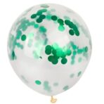 Set 10 Baloane din Latex, Embo, Model Party Confetti, 5 x Confetti, 5 x Turcoaz, 25 cm, 2.2g - imagine 5