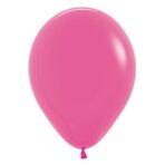 Set 10 Baloane din Latex, Embo, Model Party cu Buline si Simple, 30 cm, Fucsia, 2.8 g - imagine 3