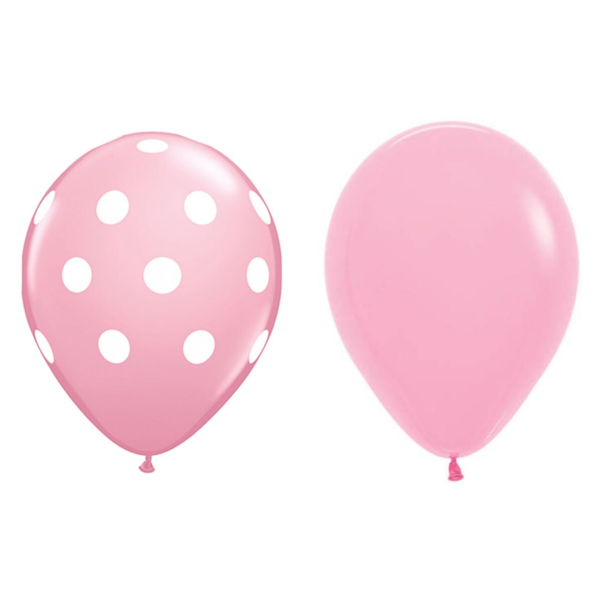 Set 10 Baloane din Latex, Embo, Model Party cu Buline si Simple, 30 cm, Roz, 2.8 g - imagine 4