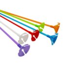 Set 10 Bete cu Rozete pentru Baloane, Embo, Suporturi de plastic, Usor de instalat, Reutilizabil, Pentru aniversare, Nunta, Ziua de Nastere, Decor, 40 cm,  Multicolore