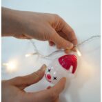 Set 10 Ornamente pentru Instalatie, Embo, Atasare la Instalatia de Craciun, Design Festiv, Protectie Becuri Instalatie, Rezistente la Zapada, Interior/ Exterior, Model Clown - imagine 6