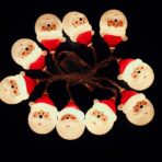 Set 10 Ornamente pentru Instalatie, Embo, Atasare la Instalatia de Craciun, Design Festiv, Protectie Becuri Instalatie, Rezistente la Zapada, Interior/ Exterior, Model Mos Craciun - imagine 4