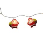 Set 10 Ornamente pentru Instalatie, Embo, Atasare la Instalatia de Craciun, Design Festiv, Protectie Becuri Instalatie, Rezistente la Zapada, Interior/ Exterior, Model Mos Craciun cu Sac - imagine 2