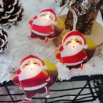 Set 10 Ornamente pentru Instalatie, Embo, Atasare la Instalatia de Craciun, Design Festiv, Protectie Becuri Instalatie, Rezistente la Zapada, Interior/ Exterior, Model Mos Craciun cu Sac - imagine 5