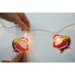 Set 10 Ornamente pentru Instalatie, Embo, Atasare la Instalatia de Craciun, Design Festiv, Protectie Becuri Instalatie, Rezistente la Zapada, Interior/ Exterior, Model Mos Craciun cu Sac - imagine 6