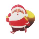 Set 10 Ornamente pentru Instalatie, Embo, Atasare la Instalatia de Craciun, Design Festiv, Protectie Becuri Instalatie, Rezistente la Zapada, Interior/ Exterior, Model Mos Craciun cu Sac