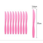 Set 10 cutite de unica folosinta 17 x 1.6 cm, roz