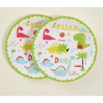 Set 10 Farfurii Petrecere, Embo, Colectia Dino Park, 23 cm Diametru, din Carton, Multicolor - imagine 4