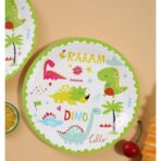 Set 10 Farfurii Petrecere, Embo, Colectia Dino Park, 23 cm Diametru, din Carton, Multicolor - imagine 5