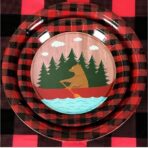 Set 10 Farfurii Unica Folosinta, Embo, 18 cm, Model Urs, Multicolor - imagine 2