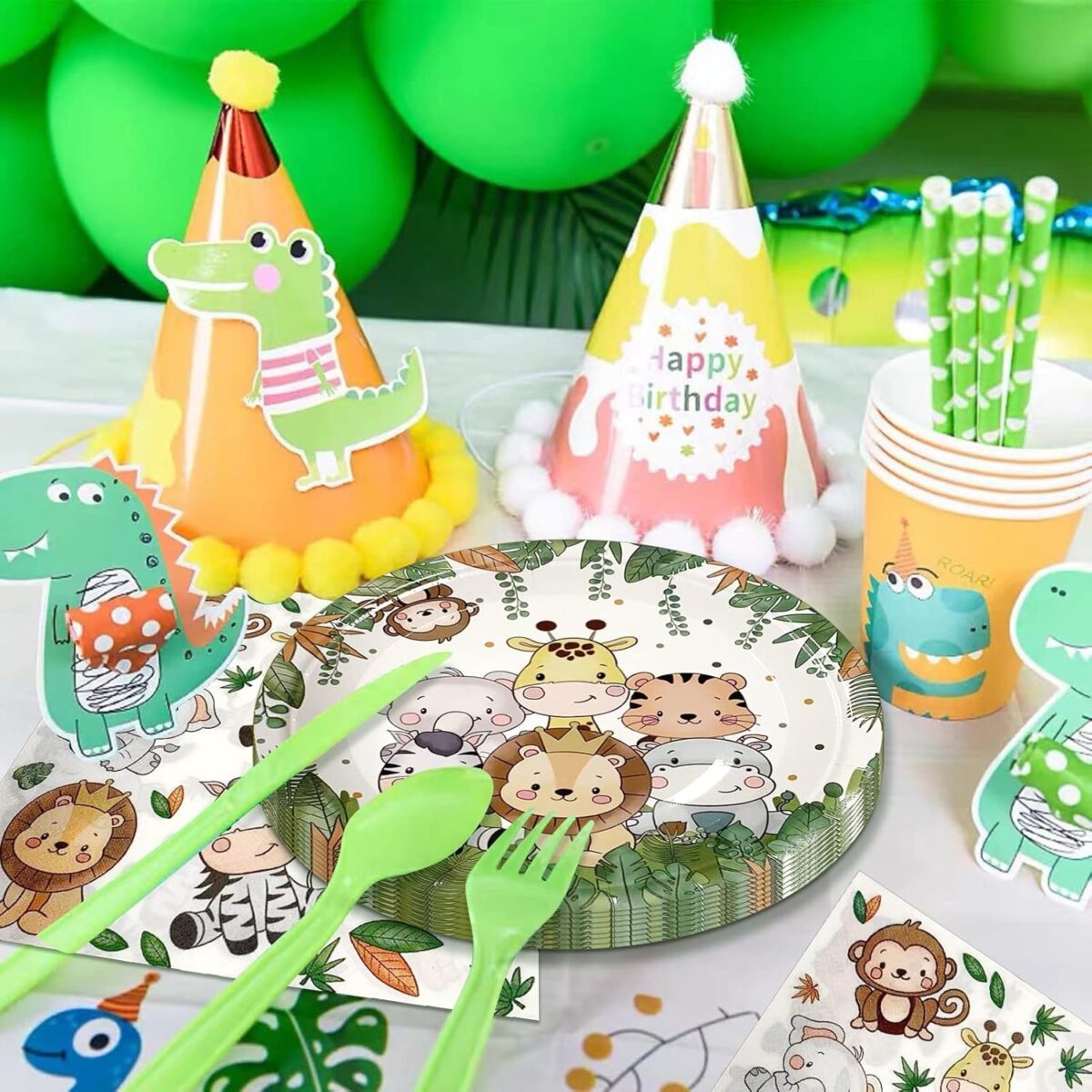 set-10-farfurii-unica-folosinta-flippy-imprimeu-jungle-din-carton-22-cm-verde-67d83bfb0ee6e.jpg Set 10 Farfurii Unica Folosinta, Embo, Imprimeu Jungle, din Carton, 22 cm, Verde - imagine 3