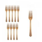 Set 10 Furculite de Unica Folosinta, Embo, Plastic, 15.5 x 2.5 cm, Bronz