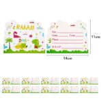 Set 10 Invitatii pentru Petrecere, Embo, Colectia Dino Park, 11 x 14 cm, din Carton, Multicolor - imagine 2
