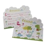 Set 10 Invitatii pentru Petrecere, Embo, Colectia Dino Park, 11 x 14 cm, din Carton, Multicolor - imagine 5