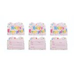 Set 10 Invitatii pentru Petrecere, Embo, Model Happy Everyday, 17 x 12 cm, Multicolor - imagine 2