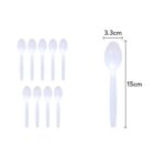 Set 10 Linguri de unica folosinta 15 x 3.3 cm, alb