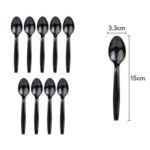 Set 10 Linguri de unica folosinta 15 x 3.3 cm, negru