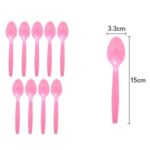 Set 10 Linguri de unica folosinta 15 x 3.3 cm, roz