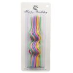 Set 10 Lumanari de Tort, Embo, Model Spiralat, 17 x 0.34 cm, din Ceara, Multicolor