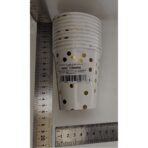 Set 10 Pahare, Embo, Imprimeu cu Buline, din Carton, 250 ml, 7.5 x 8.5 x 5.2 cm, Auriu - imagine 5