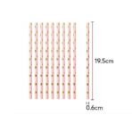 Set 10 Paie, Embo, din Hartie, 19.5 cm, Model cu Buline Aurii, Roz - imagine 4