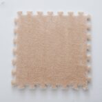 Set 10 Piese Covor tip Puzzle, Embo, Spuma EVA, Pufos, 30 x 30 x 1 cm, Crem - imagine 5