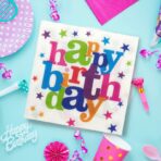Set 10 Servetele de Masa, Embo, Colectia Happy Birthday, 32 x 32 cm, din Hartie, Multicolor - imagine 4