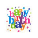 Set 10 Servetele de Masa, Embo, Colectia Happy Birthday, 32 x 32 cm, din Hartie, Multicolor - imagine 5