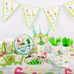 Set 10 Stegulete Tip Banner, Embo, Colectia Dino Park, 28.5 x 20 cm, din Hartie Cretata, Multicolor - imagine 2