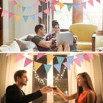 Set 10 Stegulete Tip Banner, Embo, Colectia LA MULTI ANI , 270 cm Lungime, din Hartie Cretata, Multicolor - imagine 2