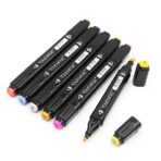 Set 100 Markere Duble, Embo, pe Baza de Alcool, Geanta Impermeabila Inclusa, Culori Numerotate, 17 x 17.5 x 13.7 cm, Multicolor - imagine 4