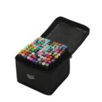 Set 100 Markere Duble, Embo, pe Baza de Alcool, Geanta Impermeabila Inclusa, Culori Numerotate, 17 x 17.5 x 13.7 cm, Multicolor