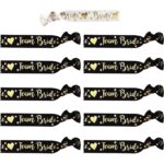 Set 11 Bratari, Embo, pentru Petrecerea Burlacitelor, din Panza, Marime Universala, Alb/Negru