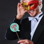 Set 12 Accesorii pentru Petrecere, Embo, Props pentru Photo Corner, Tematica Iubire, Multicolor - imagine 6