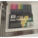 Set 12 Carioci, Embo, pe Baza de Apa, 2 Tipuri de Varf, 1-2 mm, 0.4 mm, Corp Carioca Negru, din Plastic, Multicolor - imagine 6