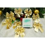 Set 12 fundite pentru brad, Aurii, 6 x 8 cm, din poliester, Embo - imagine 5