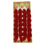 Set 12 fundite pentru brad, Rosii, 6 x 8 cm, din poliester, Embo - imagine 3
