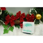 Set 12 fundite pentru brad, Rosii, 6 x 8 cm, din poliester, Embo - imagine 5