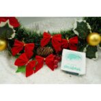 Set 12 fundite pentru brad, Rosii, clasice , 5 x 5 cm, din poliester, Embo - imagine 4
