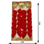 Set 12 fundite pentru brad, Rosii, clasice , 5 x 5 cm, din poliester, Embo - imagine 6