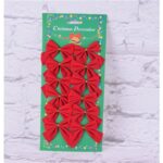 Set 12 fundite pentru brad, Rosii, clasice , 5 x 5 cm, din poliester, Embo