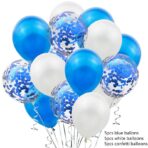 Set 15 baloane pentru petrecere, Embo, albastru/ alb, 30 cm - imagine 4