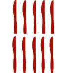 Set 16 Cutite de Unica Folosinta, Embo, din Plastic, 15 cm, Rosu - imagine 2