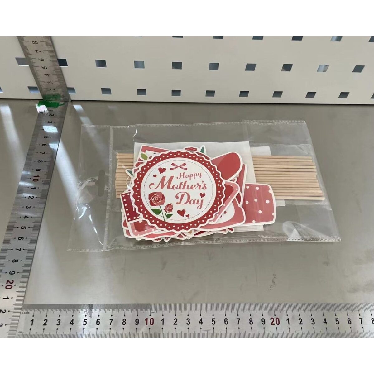 Set 18 Accesorii pentru Petrecere, Embo, Props pentru Photo Corner, Tematica Ziua Mamei, Multicolor - imagine 6