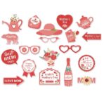 Set 18 Accesorii pentru Petrecere, Embo, Props pentru Photo Corner, Tematica Ziua Mamei, Multicolor