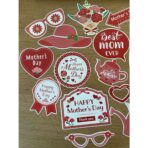 Set 18 Accesorii pentru Petrecere, Embo, Props pentru Photo Corner, Tematica Ziua Mamei, Multicolor - imagine 2