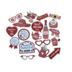 Set 18 Accesorii pentru Petrecere, Embo, Props pentru Photo Corner, Tematica Ziua Mamei, Multicolor - imagine 4